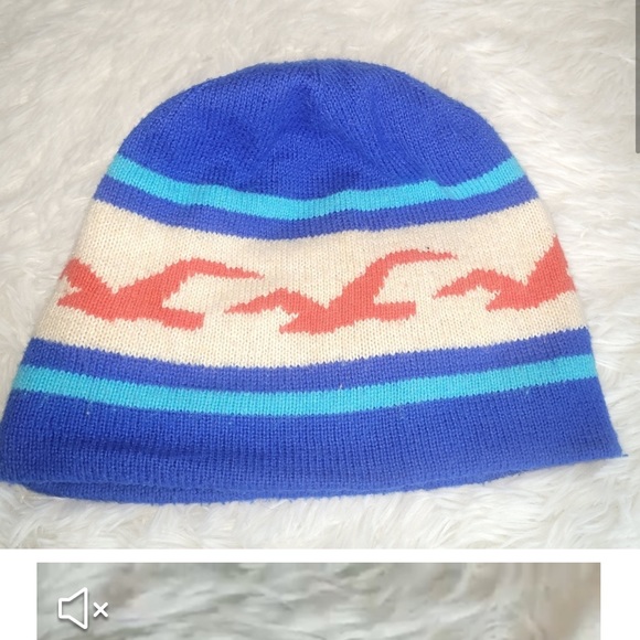 Beanie Wool cotton blend cap hat blue red Fitch unisex - Picture 1 of 1